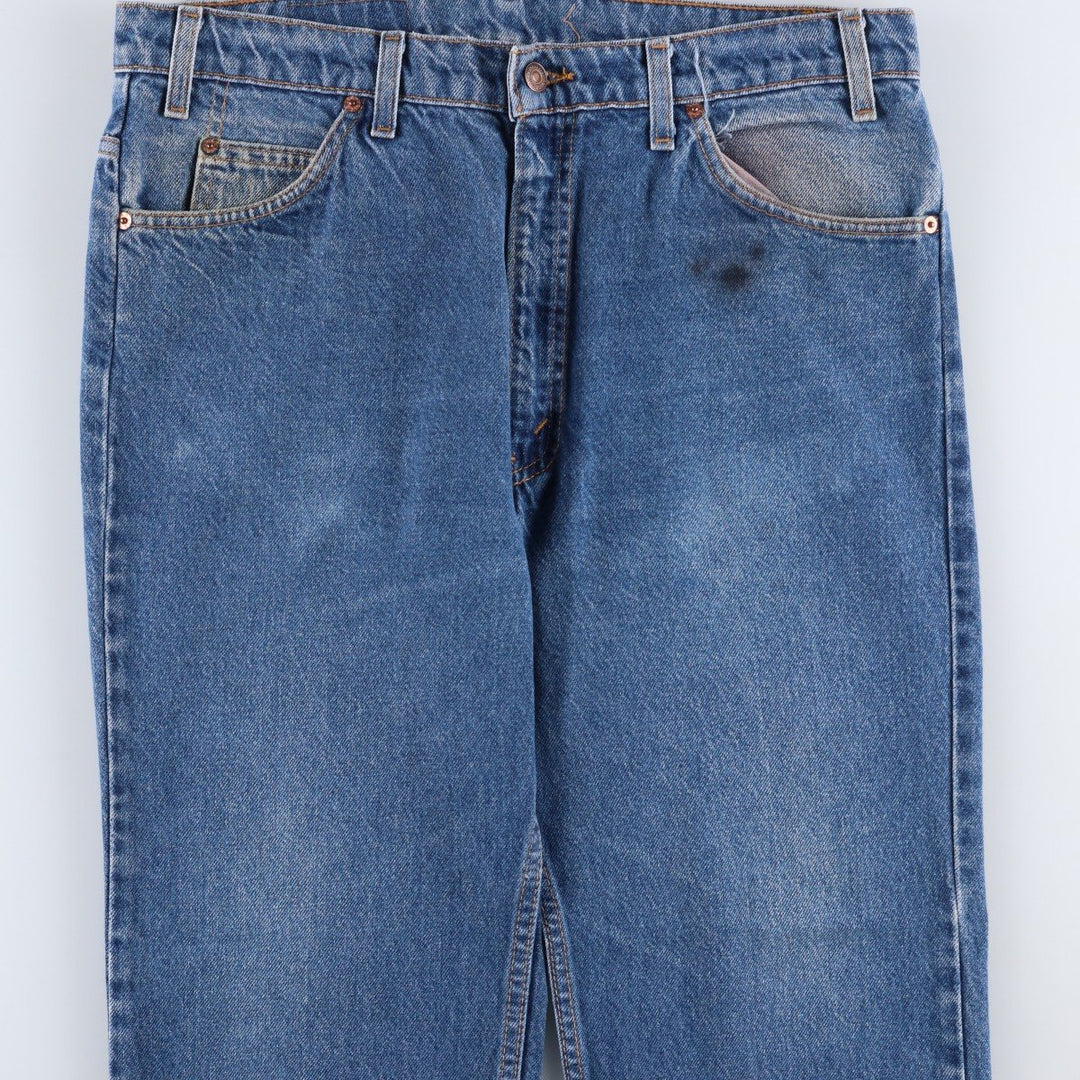 1990'S Levi's 517 Orange Tab Bootcut Denim Pants, Made in USA, Men's Size W36 (approx.), Vintage cotton blue type Vintage Second Hand