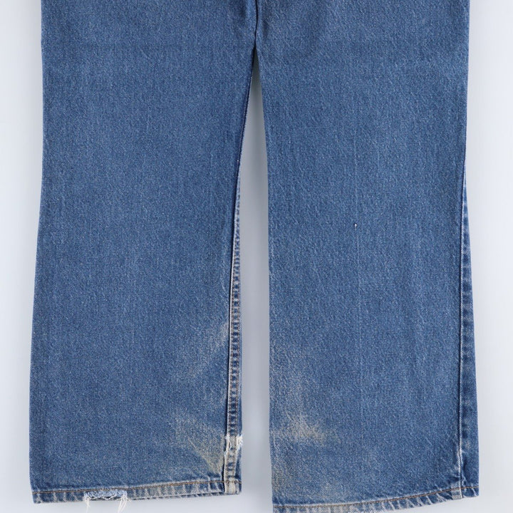 1990'S Levi's 517 Orange Tab Bootcut Denim Pants, Made in USA, Men's Size W36 (approx.), Vintage cotton blue type Vintage Second Hand