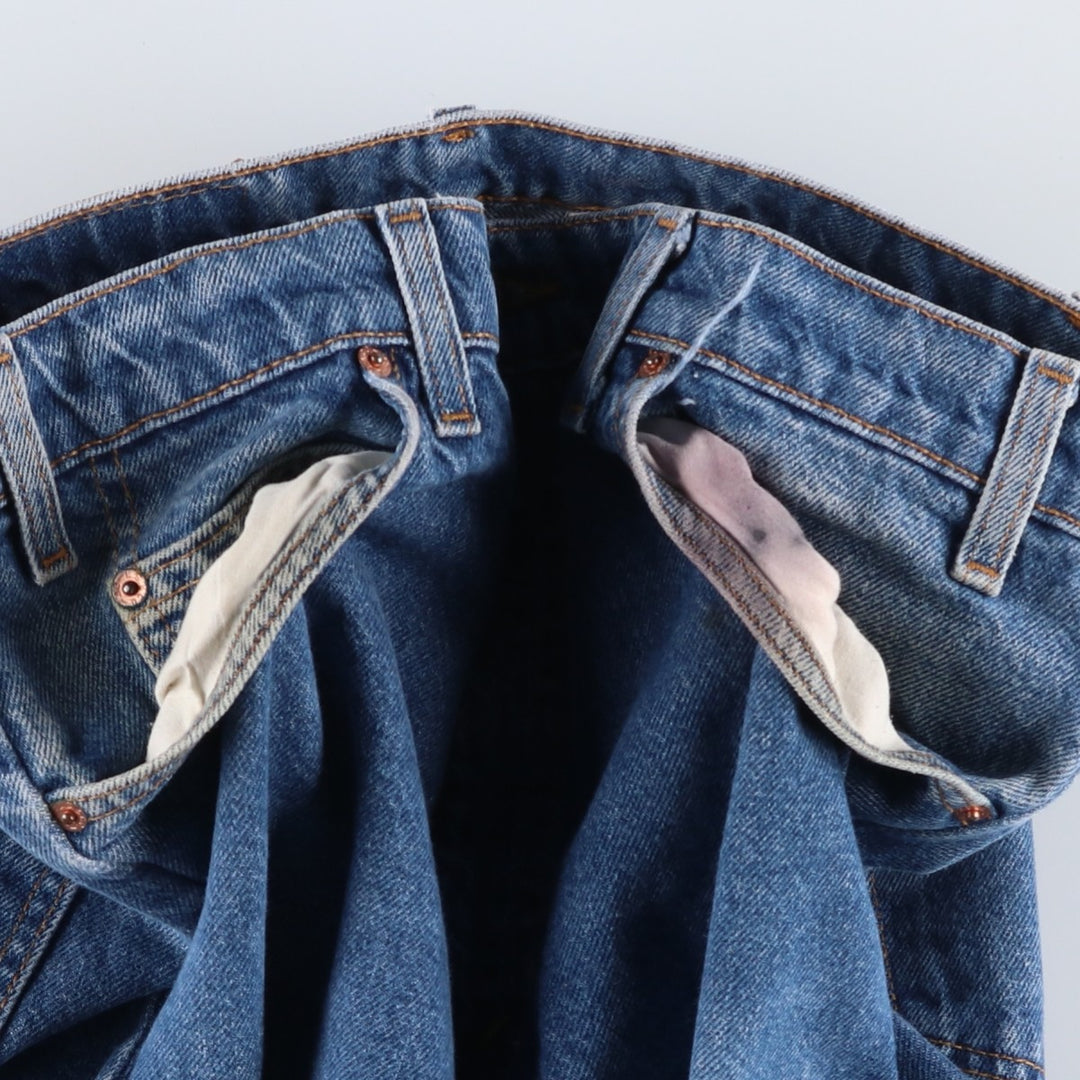 1990'S Levi's 517 Orange Tab Bootcut Denim Pants, Made in USA, Men's Size W36 (approx.), Vintage cotton blue type Vintage Second Hand