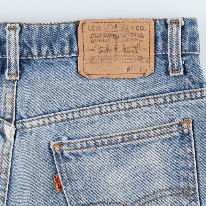 1990'S Levi's 20517 0217 Bootcut Denim Pants, Made in USA, Men's Size W32 (approx.), Vintage cotton blue type Vintage Second Hand