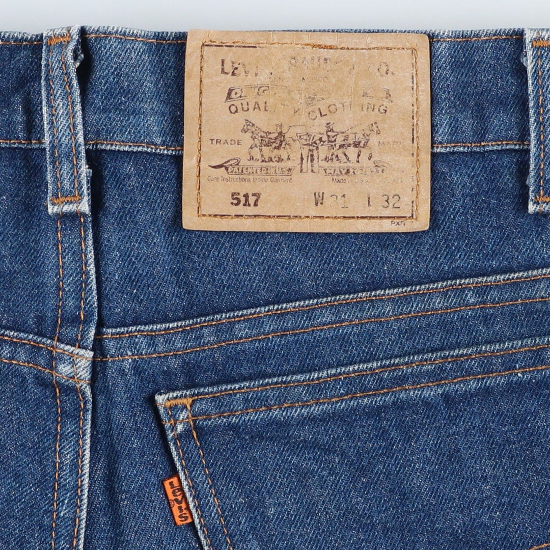 80s-90'S Levi's 20517 0217 Bootcut Denim Pants, Made in USA, Men's W31 (approx.), Vintage cotton blue type Vintage Second Hand