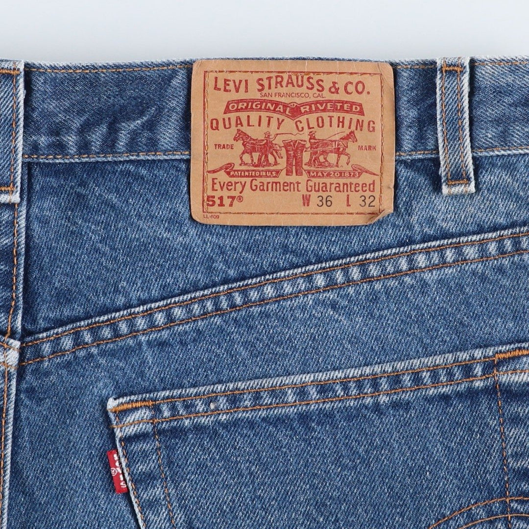Levi's 517 Bootcut Denim Pants for Men, W35 unclear blue type Vintage Second Hand