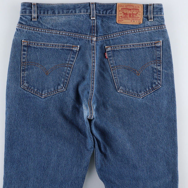 Levi's 517 Bootcut Denim Pants for Men, W35 unclear blue type Vintage Second Hand