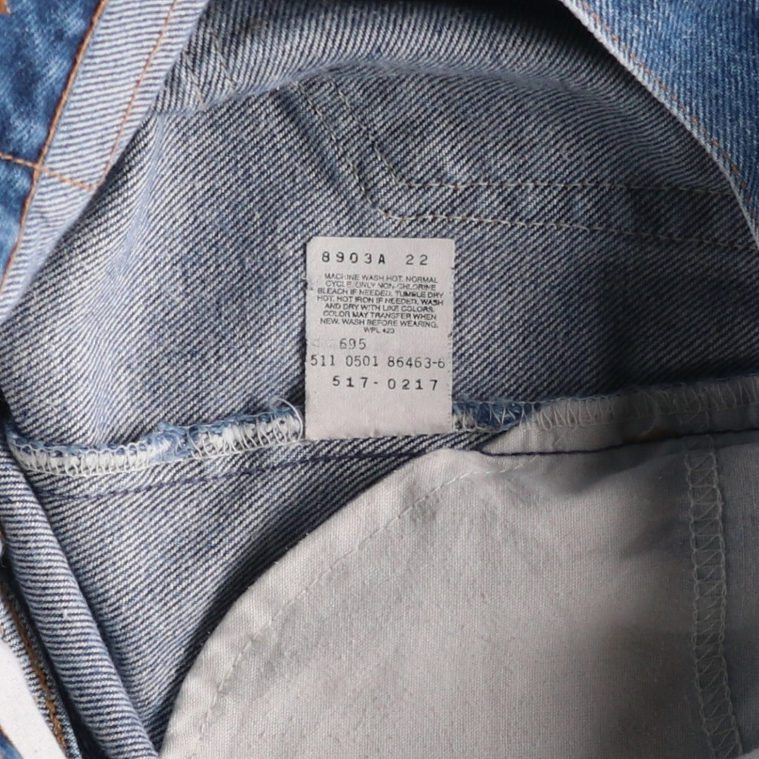 2000'S Levi's 517 Boot Cut Denim Pants, Made in USA, Men's Size 34 cotton blue type Vintage Second Hand