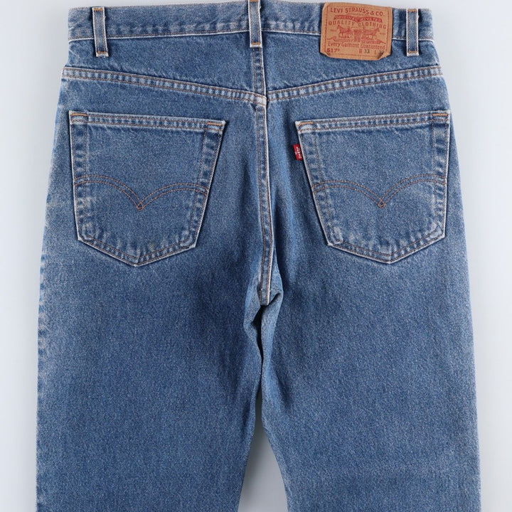 2000'S Levi's 517 Boot Cut Denim Pants, Made in USA, Men's Size 34 cotton blue type Vintage Second Hand
