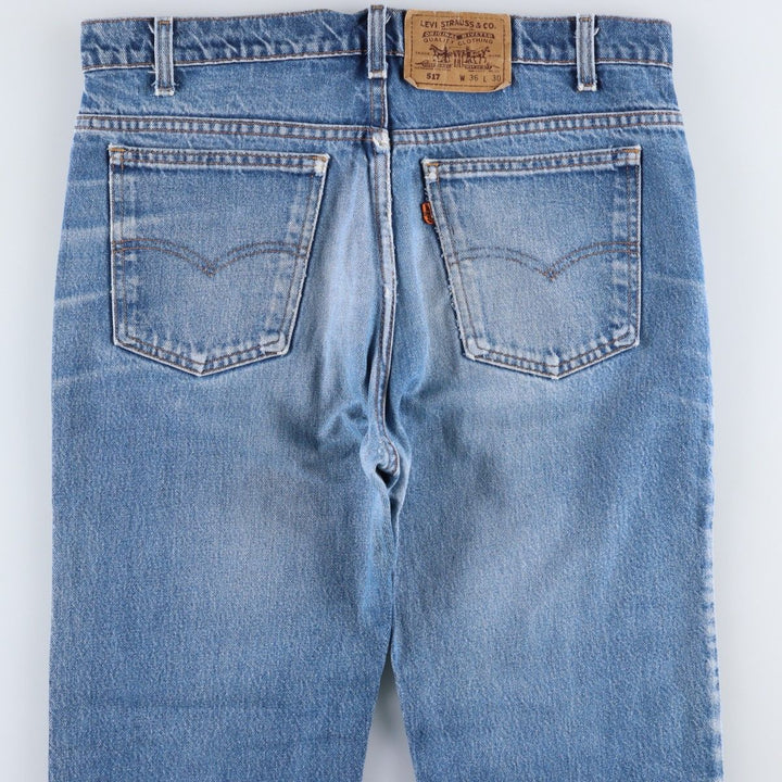 90'S Levi's 20517-0217 Orange Tab Bootcut Denim Pants, Made in USA, Men's Size 36, Vintage cotton blue type Vintage Second Hand