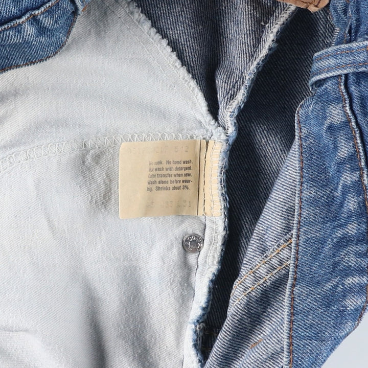 1980'S Levi's 20517-0217 Orange Tab Flare Cut Denim Pants, Made in USA, Vintage cotton blue type Vintage Second Hand