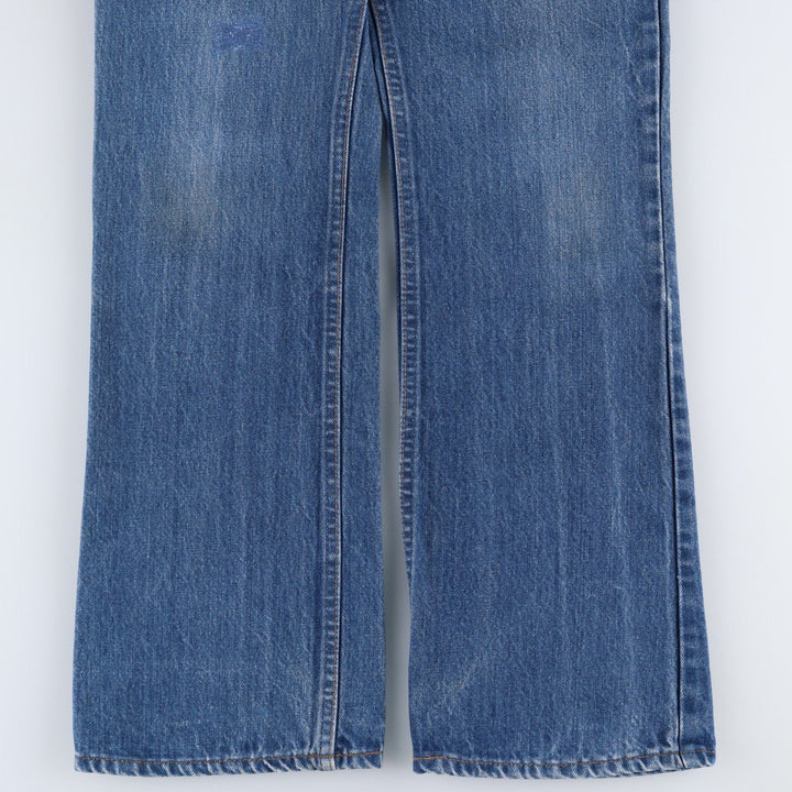 1980'S Levi's 20517-0217 Orange Tab Flare Cut Denim Pants, Made in USA, Vintage cotton blue type Vintage Second Hand