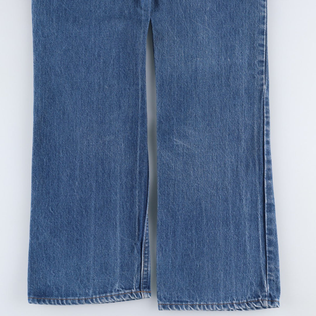 1980'S Levi's 20517-0217 Orange Tab Flare Cut Denim Pants, Made in USA, Vintage cotton blue type Vintage Second Hand
