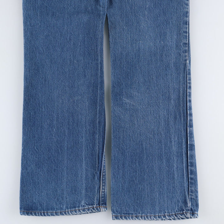 1980'S Levi's 20517-0217 Orange Tab Flare Cut Denim Pants, Made in USA, Vintage cotton blue type Vintage Second Hand