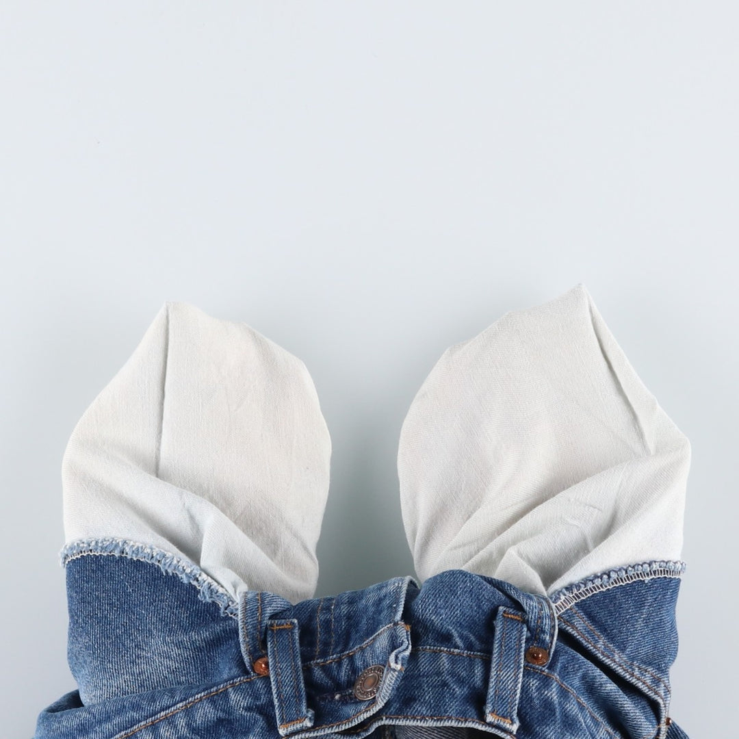 1980'S Levi's 20517-0217 Orange Tab Flare Cut Denim Pants, Made in USA, Vintage cotton blue type Vintage Second Hand