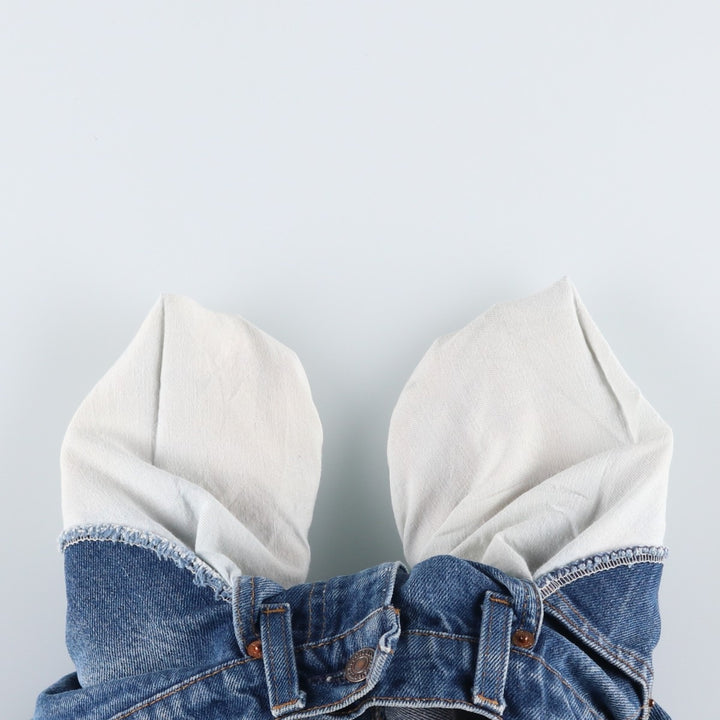 1980'S Levi's 20517-0217 Orange Tab Flare Cut Denim Pants, Made in USA, Vintage cotton blue type Vintage Second Hand