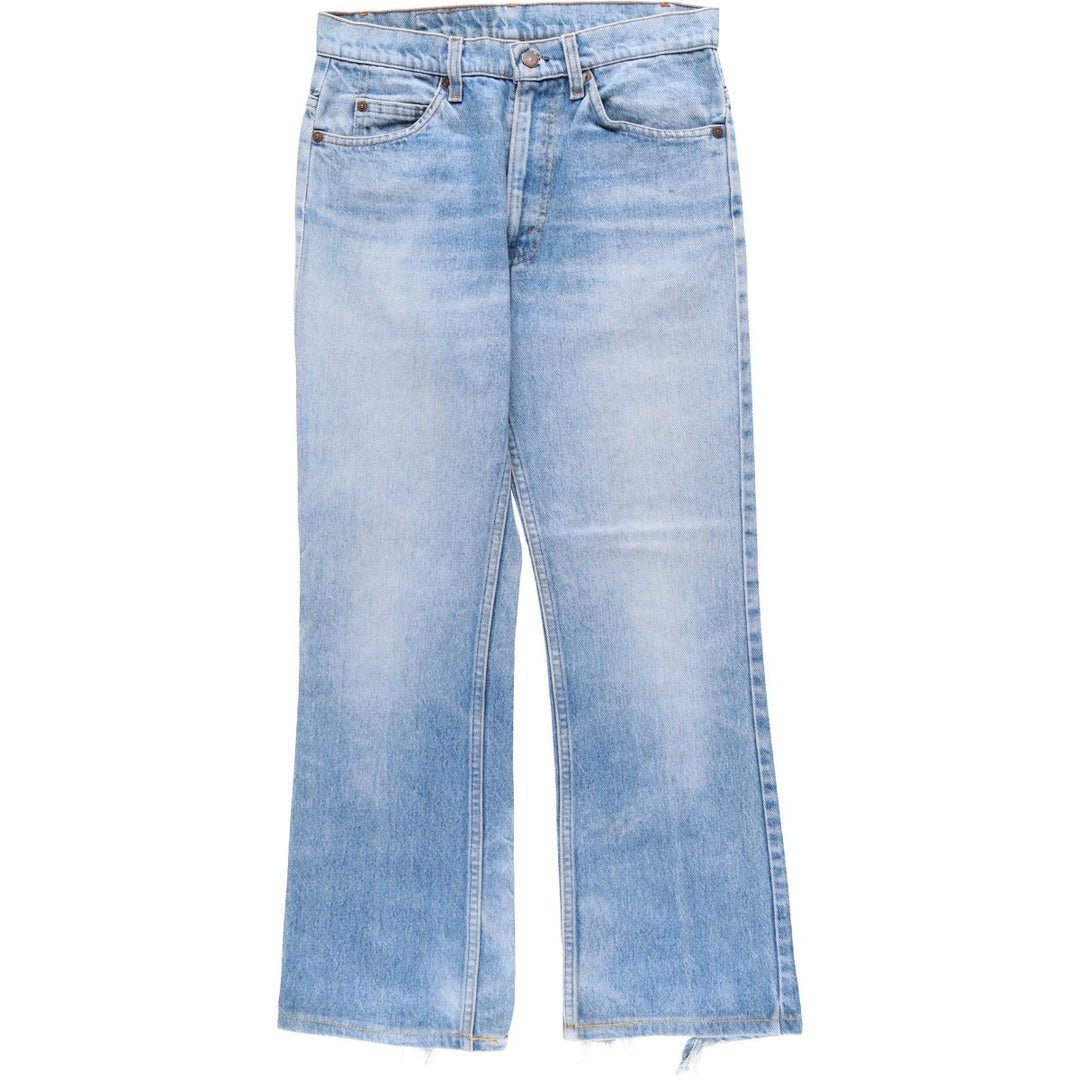 1990'S Levi's 20517-0217 Orange Tab Bootcut Denim Pants, Men's Size W30 (approx.), Vintage cotton Blue type light blue Vintage Second Hand