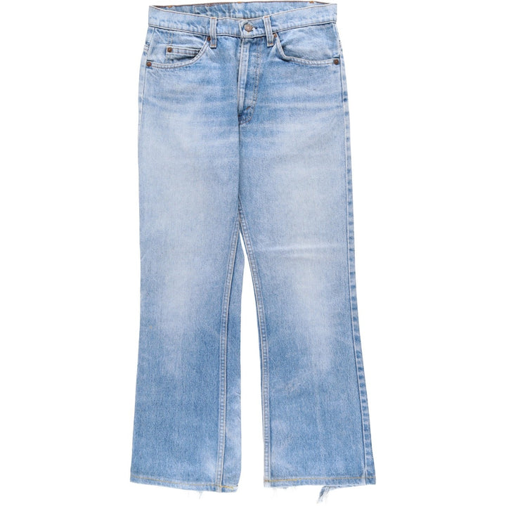 1990'S Levi's 20517-0217 Orange Tab Bootcut Denim Pants, Men's Size W30 (approx.), Vintage cotton Blue type light blue Vintage Second Hand
