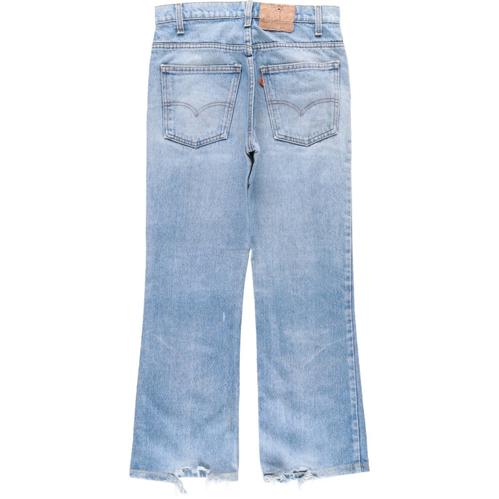 1990'S Levi's 20517-0217 Orange Tab Bootcut Denim Pants, Men's Size W30 (approx.), Vintage cotton Blue type light blue Vintage Second Hand