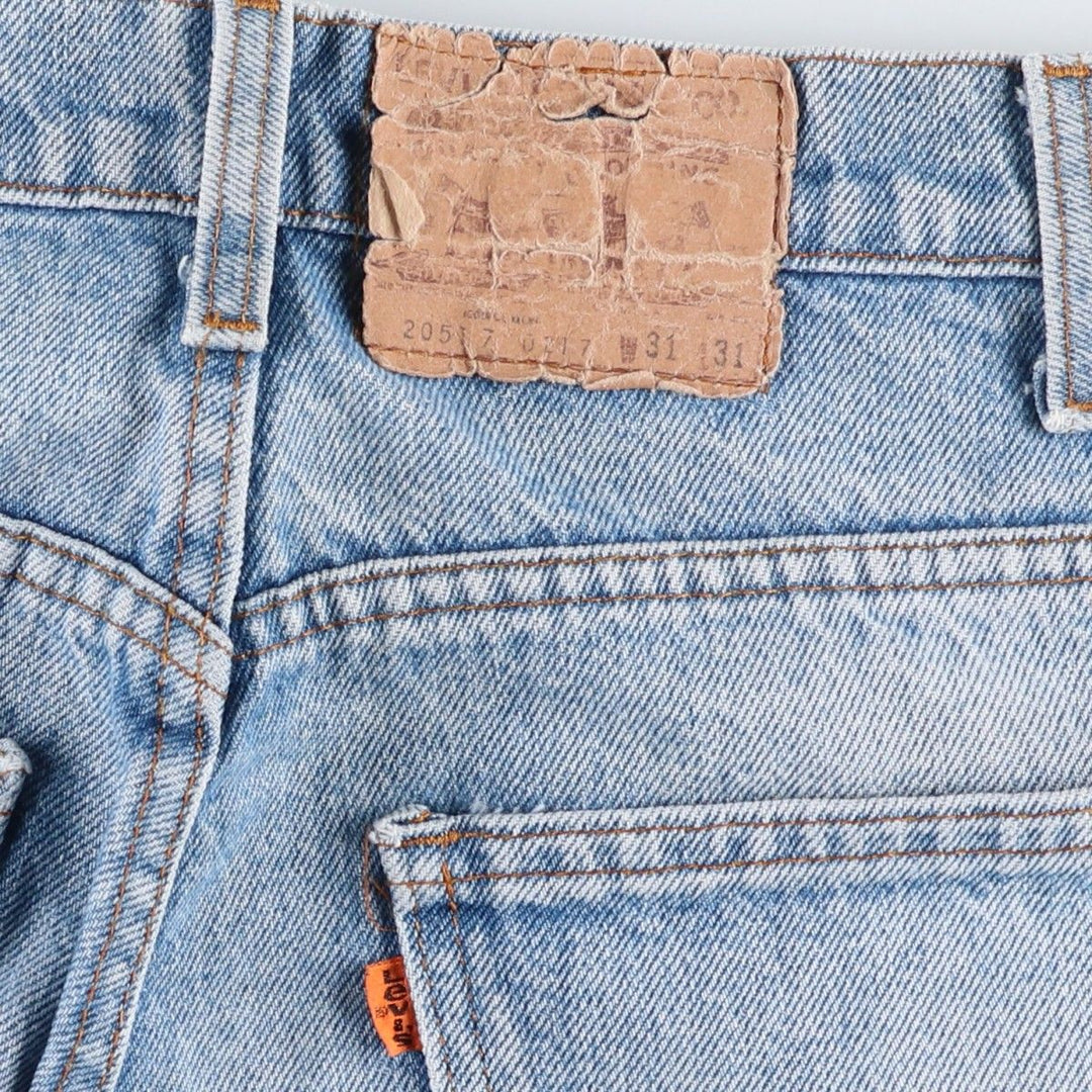 1990'S Levi's 20517-0217 Orange Tab Bootcut Denim Pants, Men's Size W30 (approx.), Vintage cotton Blue type light blue Vintage Second Hand