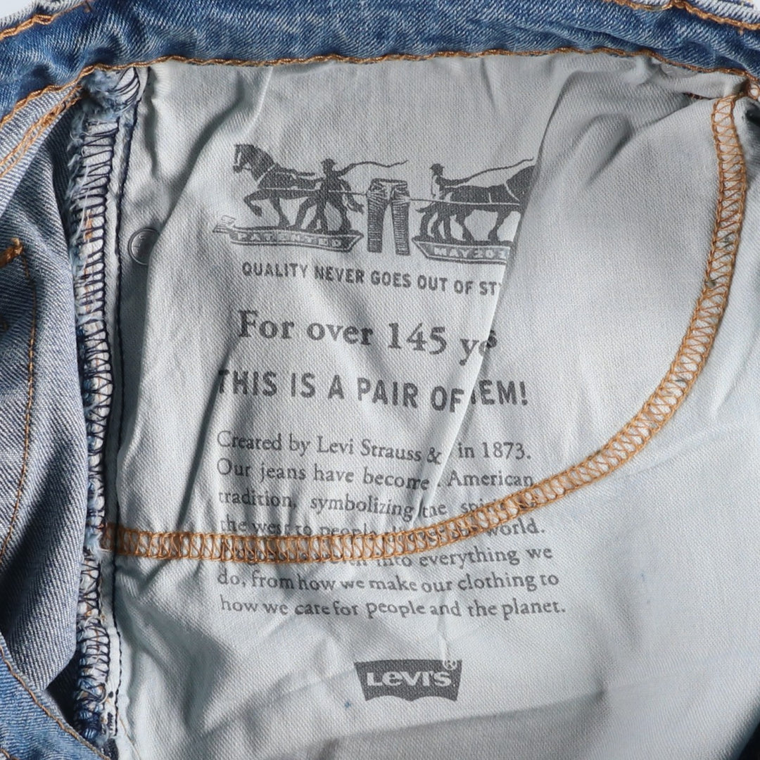 Levi's 550 tapered denim pants for men, size W34 cotton blue type Vintage Second Hand
