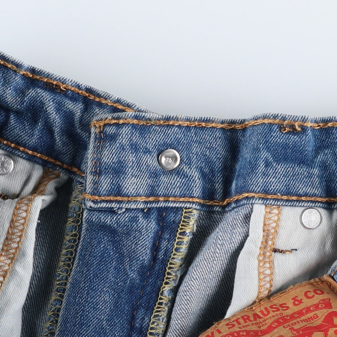 Levi's 550 tapered denim pants for men, size W34 cotton blue type Vintage Second Hand