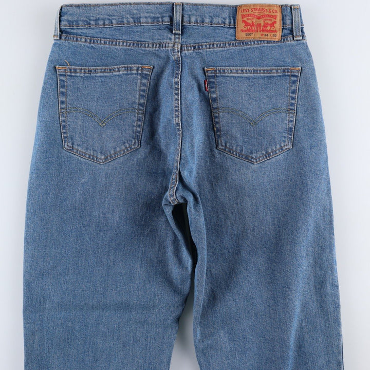 Levi's 550 tapered denim pants for men, size W34 cotton blue type Vintage Second Hand