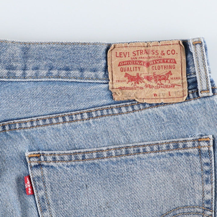 Levi's 505 STRAIGHT FIT tapered denim pants for men, size w37 cotton blue type Vintage Second Hand