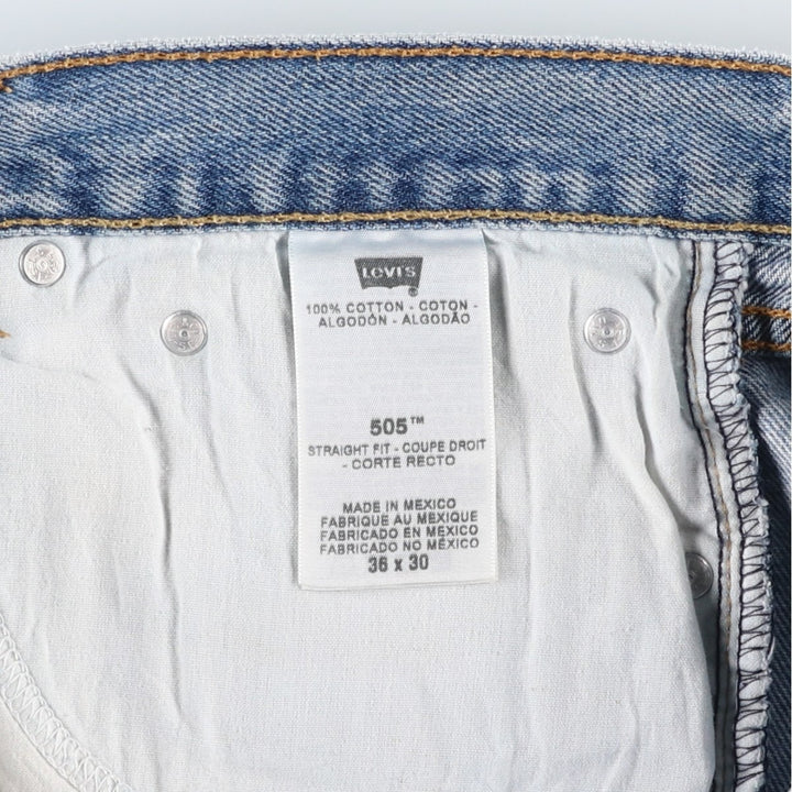 Levi's 505 STRAIGHT FIT tapered denim pants for men, size w37 cotton blue type Vintage Second Hand
