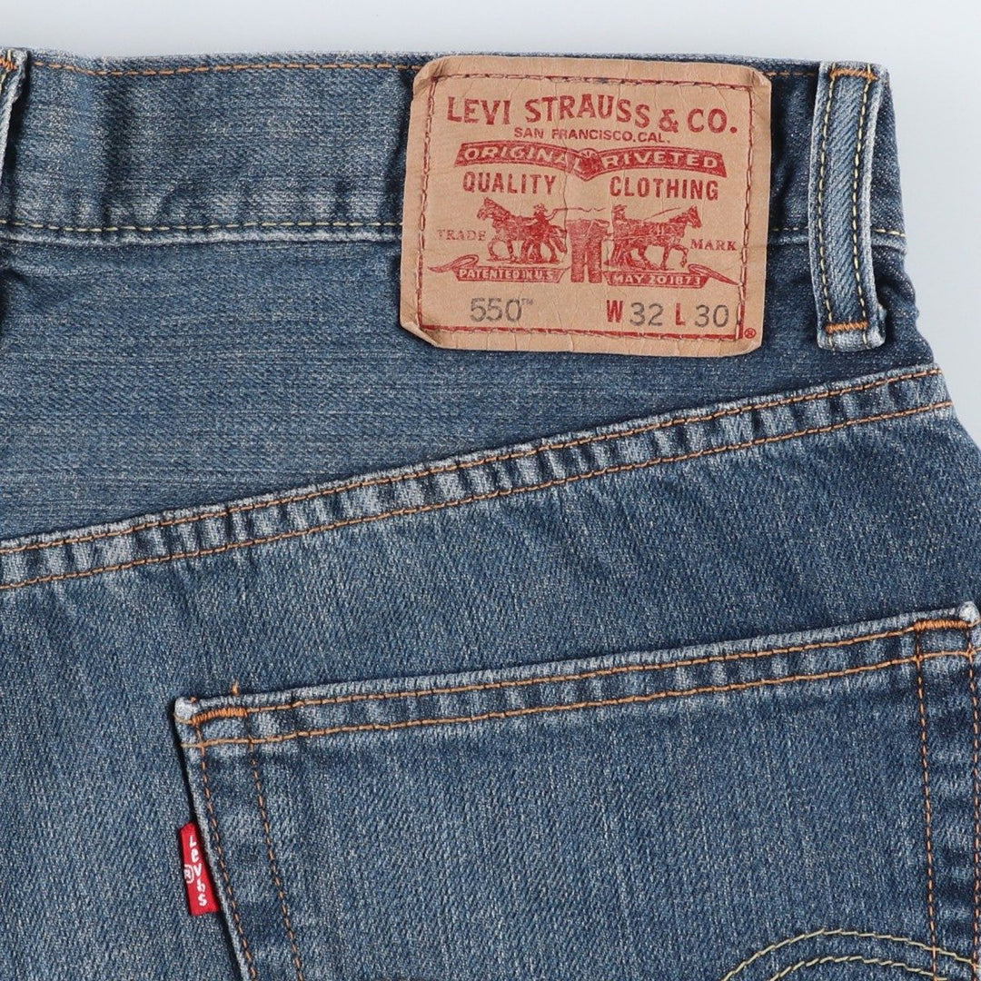 Levi's 550 Relaxed Fit Tapered Denim Pants for Men, W32 equivalent cotton blue type Vintage Second Hand