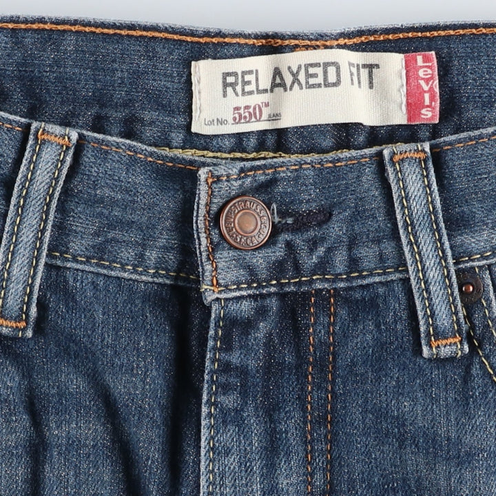 Levi's 550 Relaxed Fit Tapered Denim Pants for Men, W32 equivalent cotton blue type Vintage Second Hand