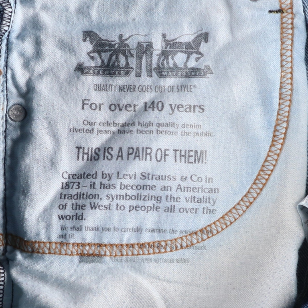 Levi's 550 tapered denim pants for men, size w36 cotton blue type Vintage Second Hand