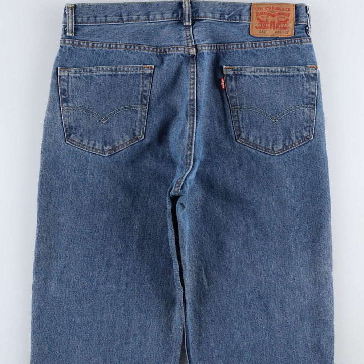 Levi's 550 tapered denim pants for men, size w36 cotton blue type Vintage Second Hand