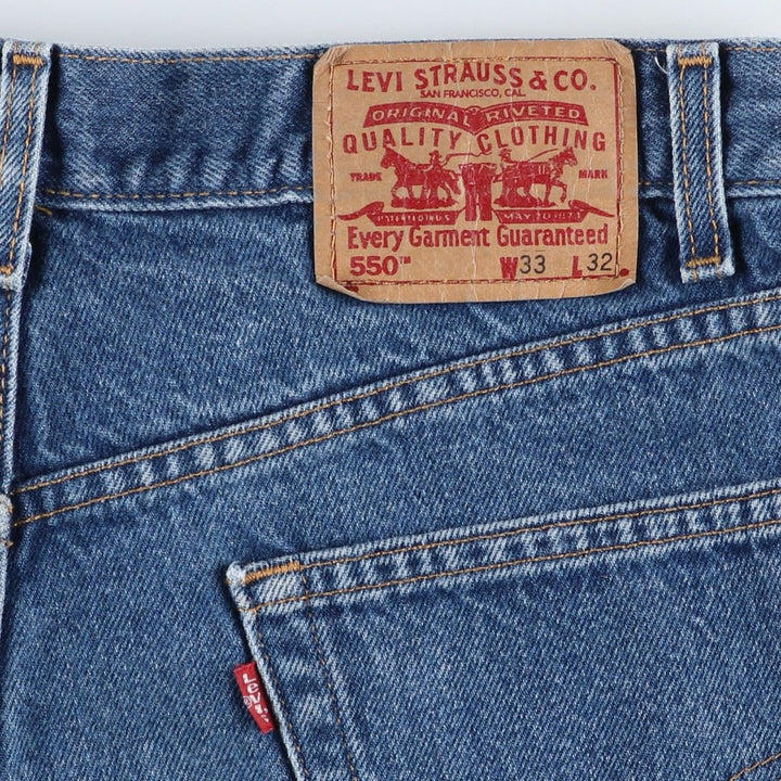 00'S Levi's 550 Relaxed Fit Tapered Denim Pants Men's W32 cotton blue type Vintage Second Hand