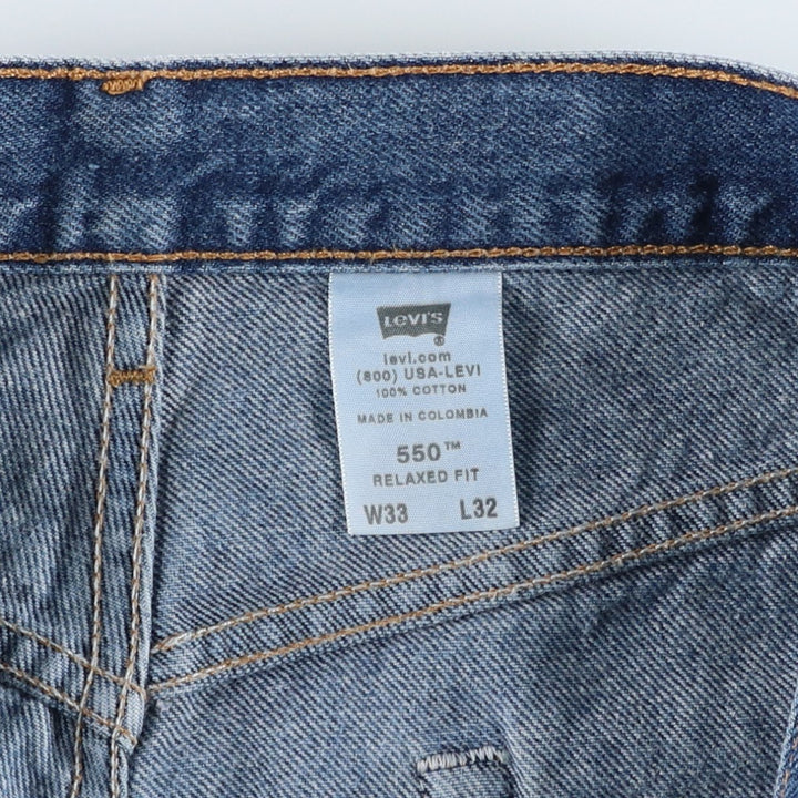 00'S Levi's 550 Relaxed Fit Tapered Denim Pants Men's W32 cotton blue type Vintage Second Hand