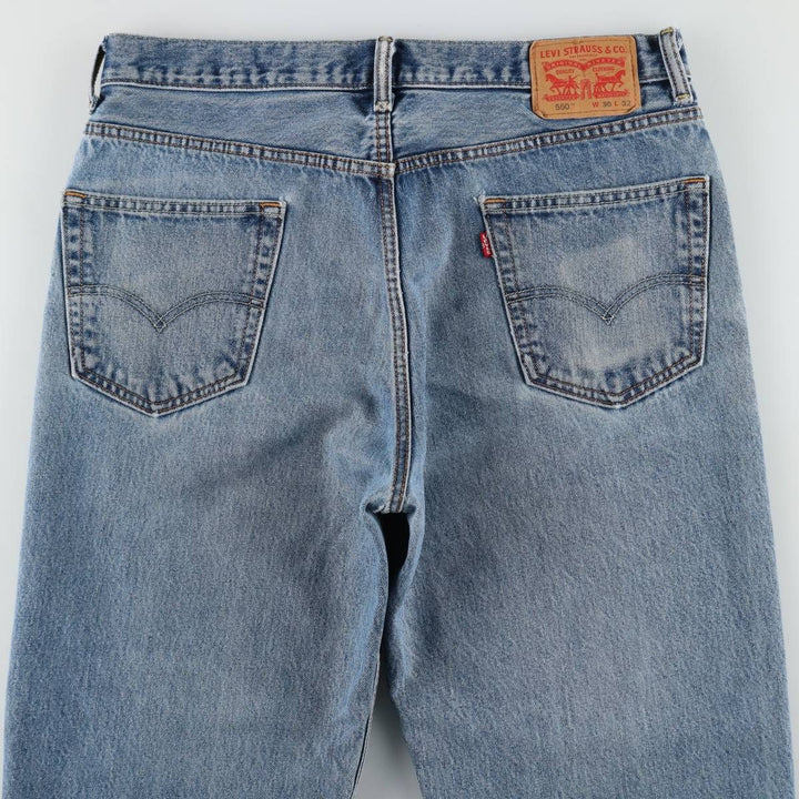 Levi's 550 tapered denim pants for men, size w36 cotton blue type Vintage Second Hand