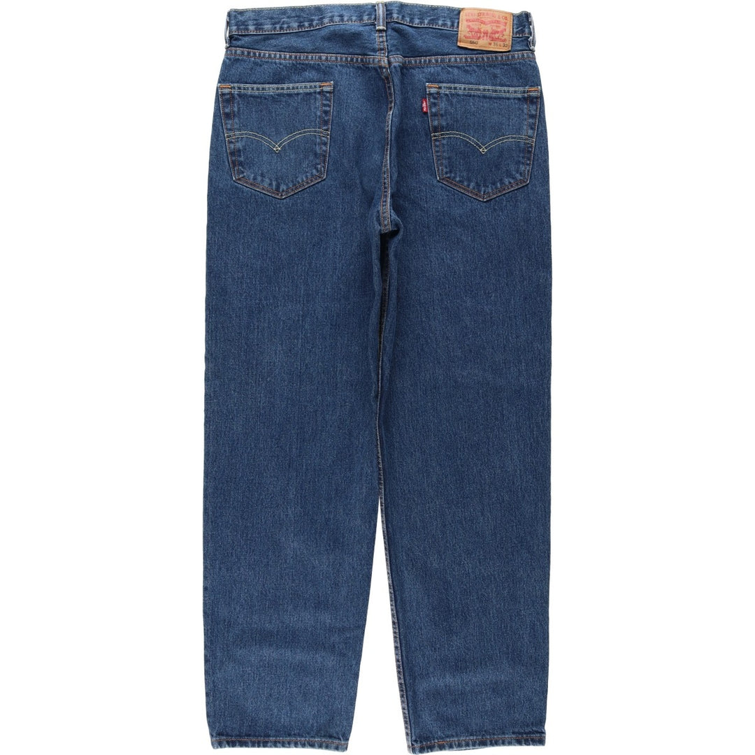Levi's 550 tapered denim pants for men, size w37 cotton navy blue type Vintage Second Hand