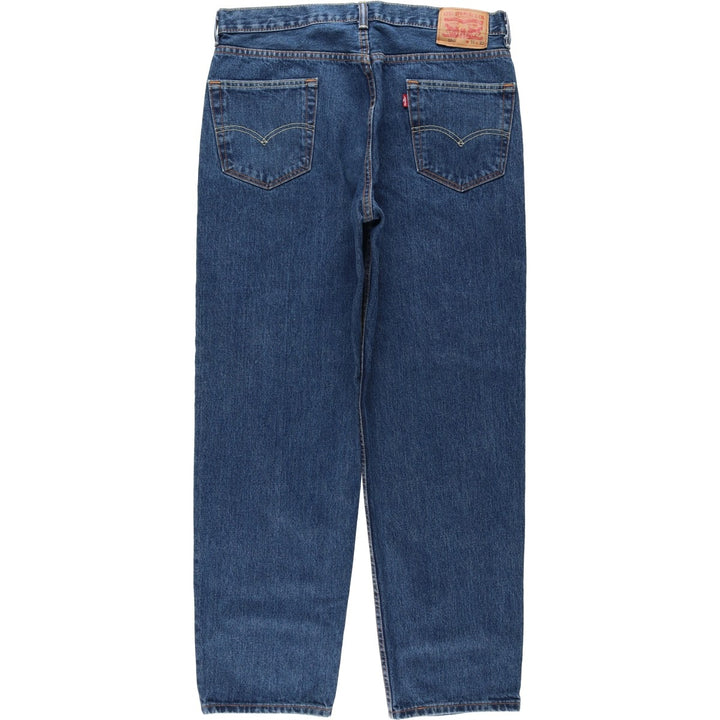 Levi's 550 tapered denim pants for men, size w37 cotton navy blue type Vintage Second Hand