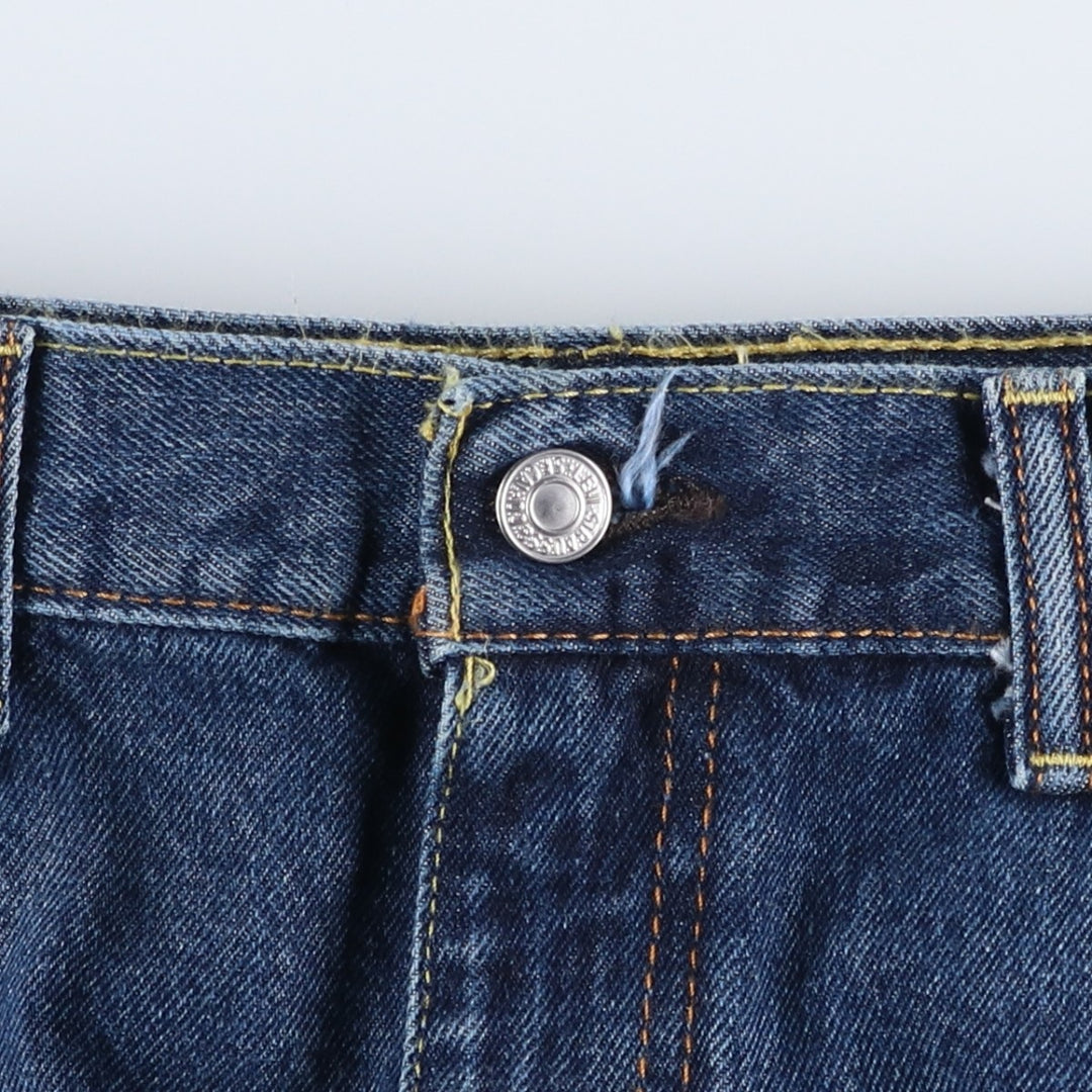 Levi's 550 tapered denim pants for men, size w37 cotton navy blue type Vintage Second Hand