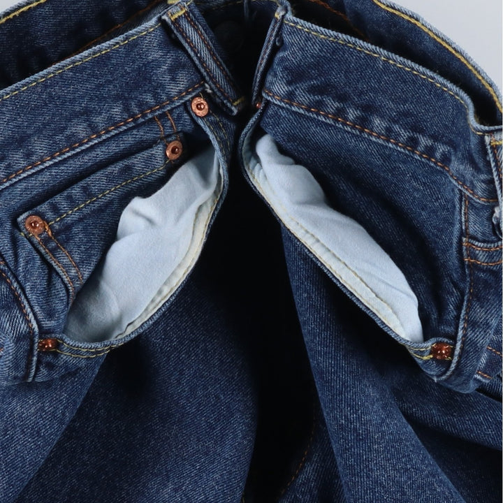 Levi's 550 tapered denim pants for men, size w37 cotton navy blue type Vintage Second Hand