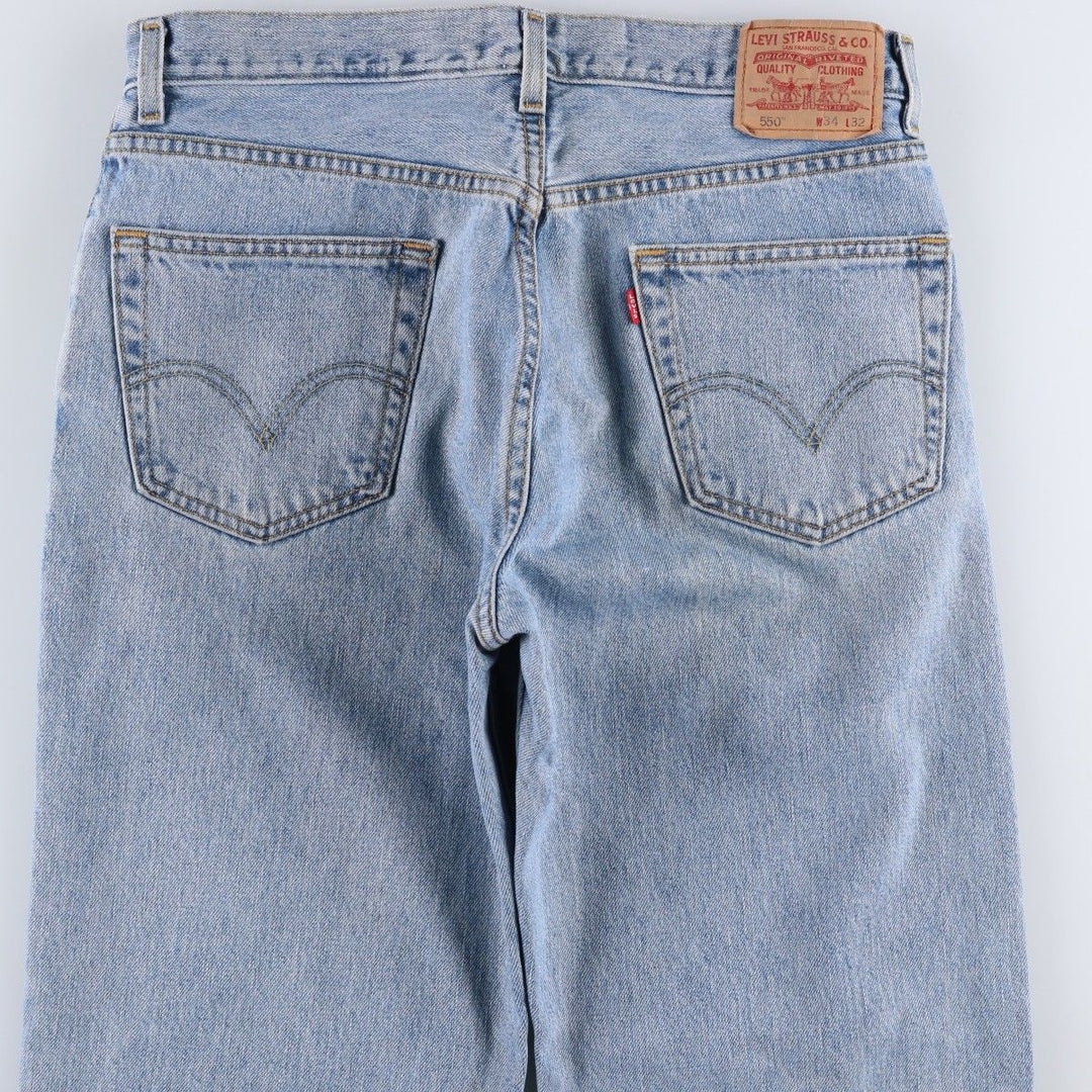 Levi's 550 Relaxed Fit Tapered Denim Pants for Men, W33 cotton Blue type light blue Vintage Second Hand
