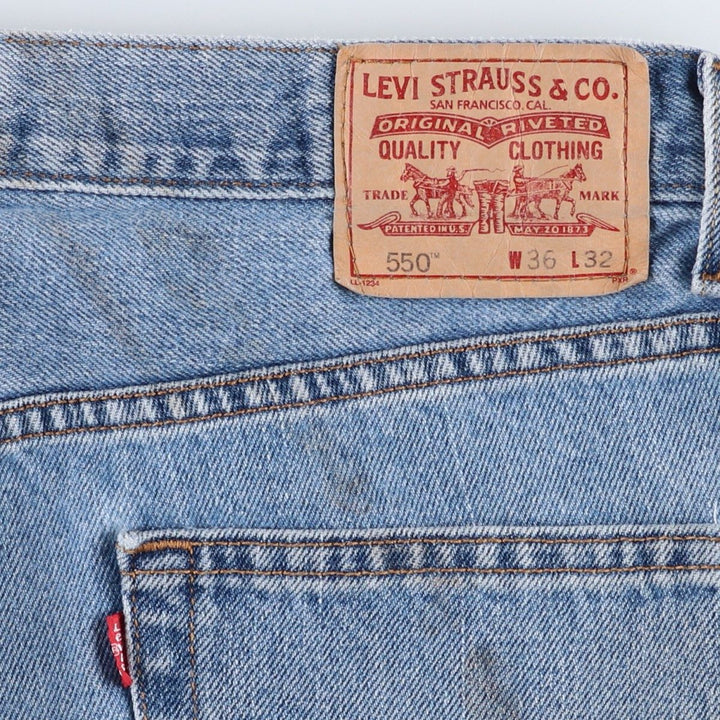 Levi's 550 Relaxed Fit Tapered Denim Pants for Men, W37 cotton blue type Vintage Second Hand