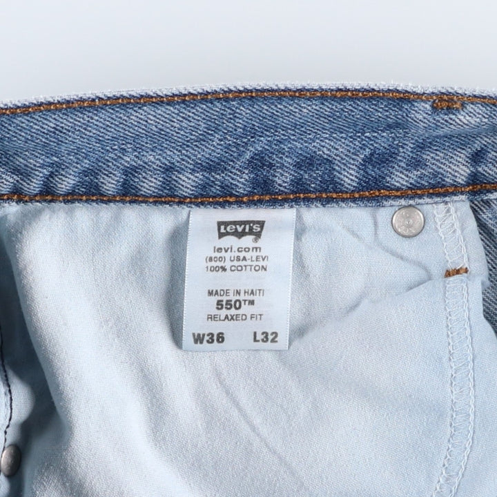 Levi's 550 Relaxed Fit Tapered Denim Pants for Men, W37 cotton blue type Vintage Second Hand