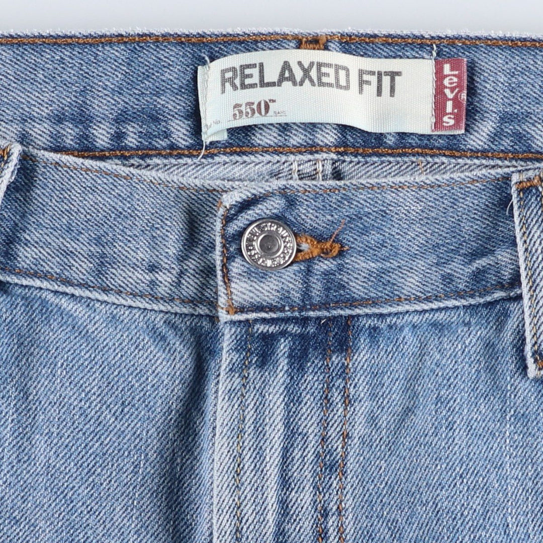 Levi's 550 Relaxed Fit Tapered Denim Pants for Men, W37 cotton blue type Vintage Second Hand