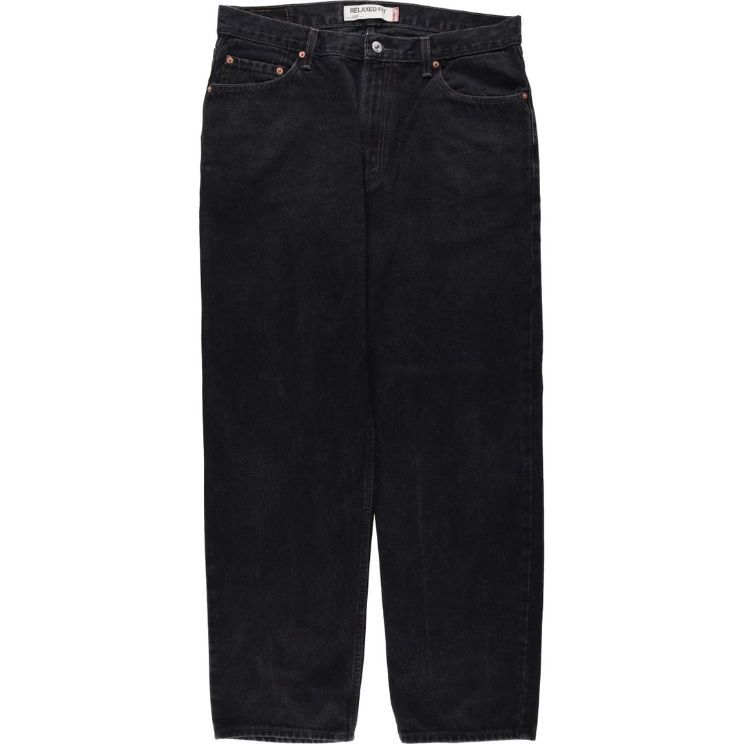 Levi's 550 Relaxed Fit Tapered Denim Pants, Black, Men's, Size 37 cotton black type Vintage Second Hand