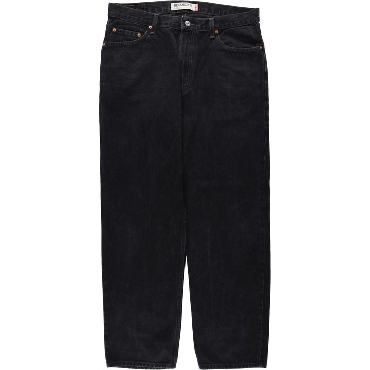 Levi's 550 Relaxed Fit Tapered Denim Pants, Black, Men's, Size 37 cotton black type Vintage Second Hand