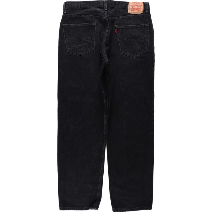 Levi's 550 Relaxed Fit Tapered Denim Pants, Black, Men's, Size 37 cotton black type Vintage Second Hand