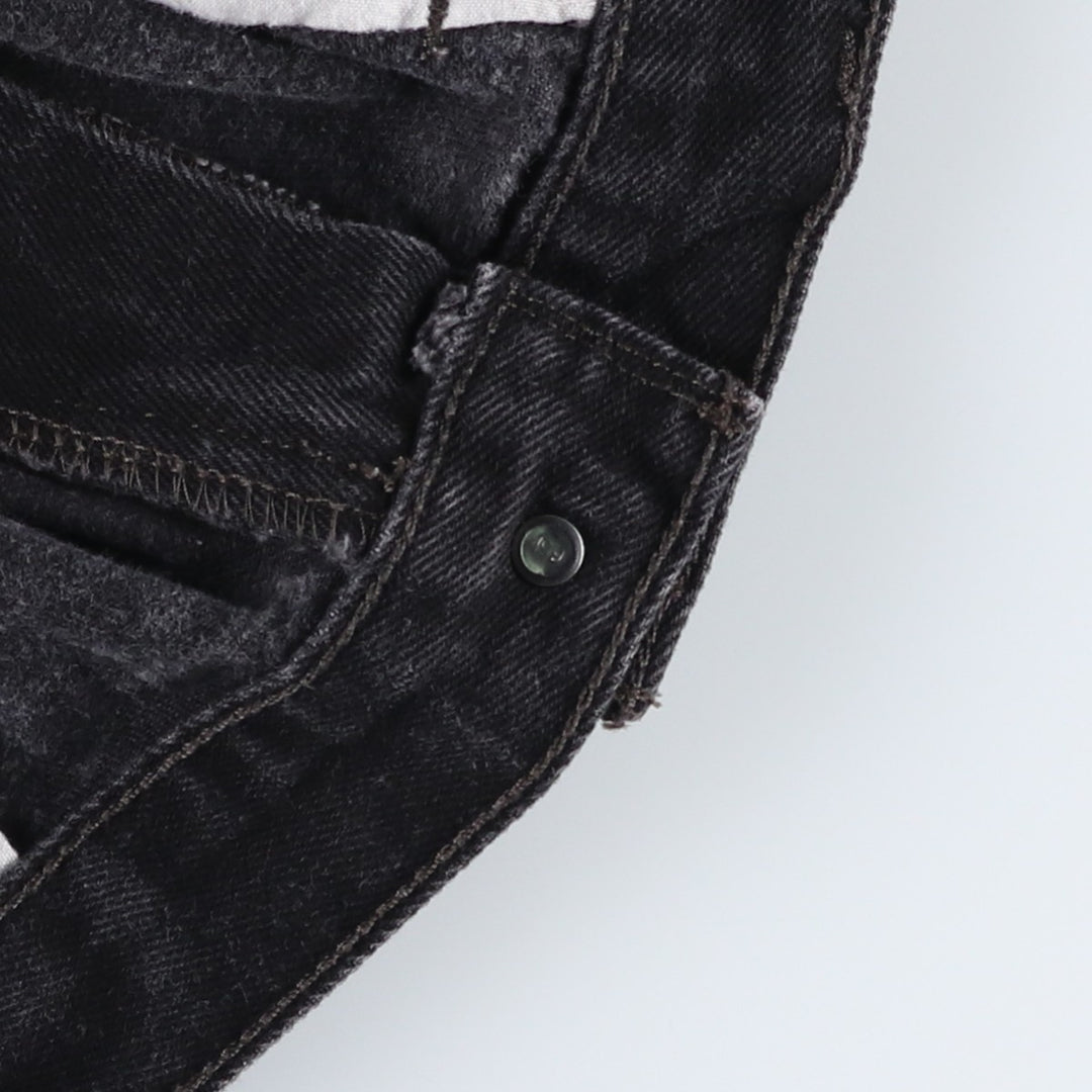 Levi's 550 Relaxed Fit Tapered Denim Pants, Black, Men's, Size 37 cotton black type Vintage Second Hand