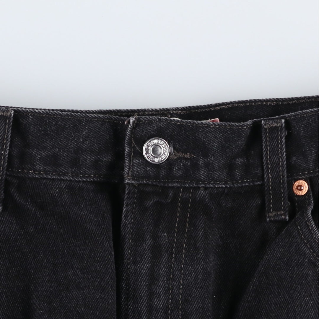 Levi's 550 Relaxed Fit Tapered Denim Pants, Black, Men's, Size 37 cotton black type Vintage Second Hand