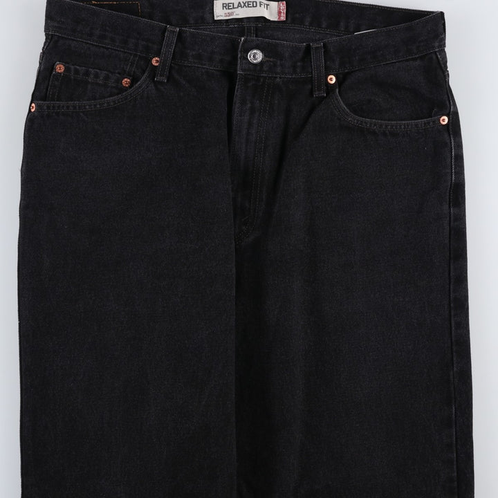 Levi's 550 Relaxed Fit Tapered Denim Pants, Black, Men's, Size 37 cotton black type Vintage Second Hand