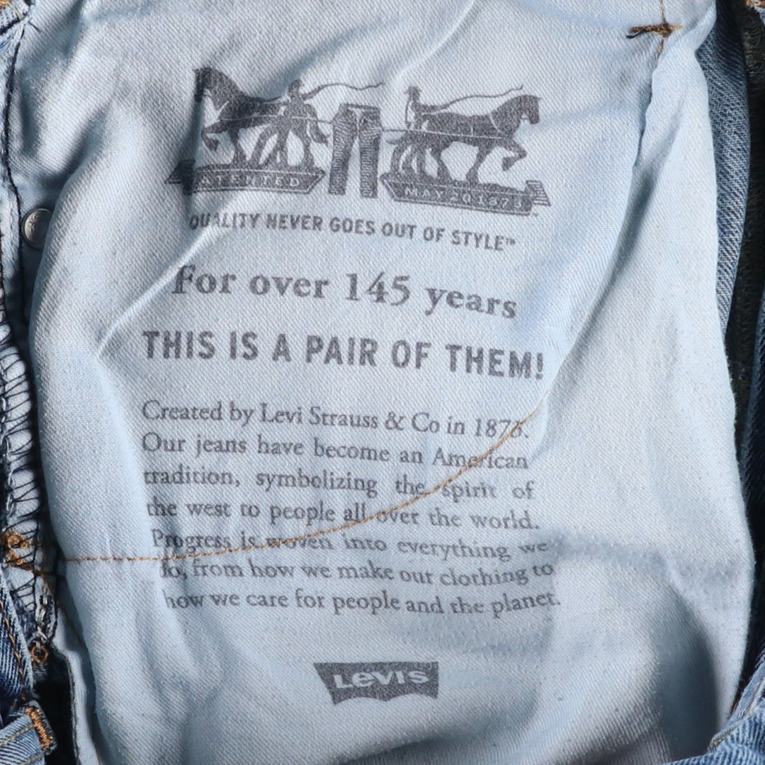 Levi's 550 tapered denim pants for men, equivalent to w32 cotton blue type Vintage Second Hand