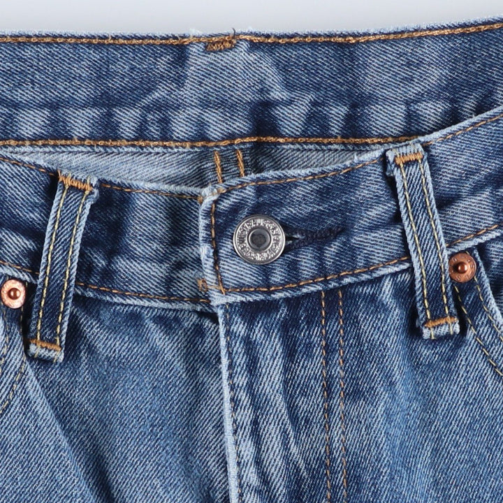 Levi's 550 tapered denim pants for men, equivalent to w32 cotton blue type Vintage Second Hand
