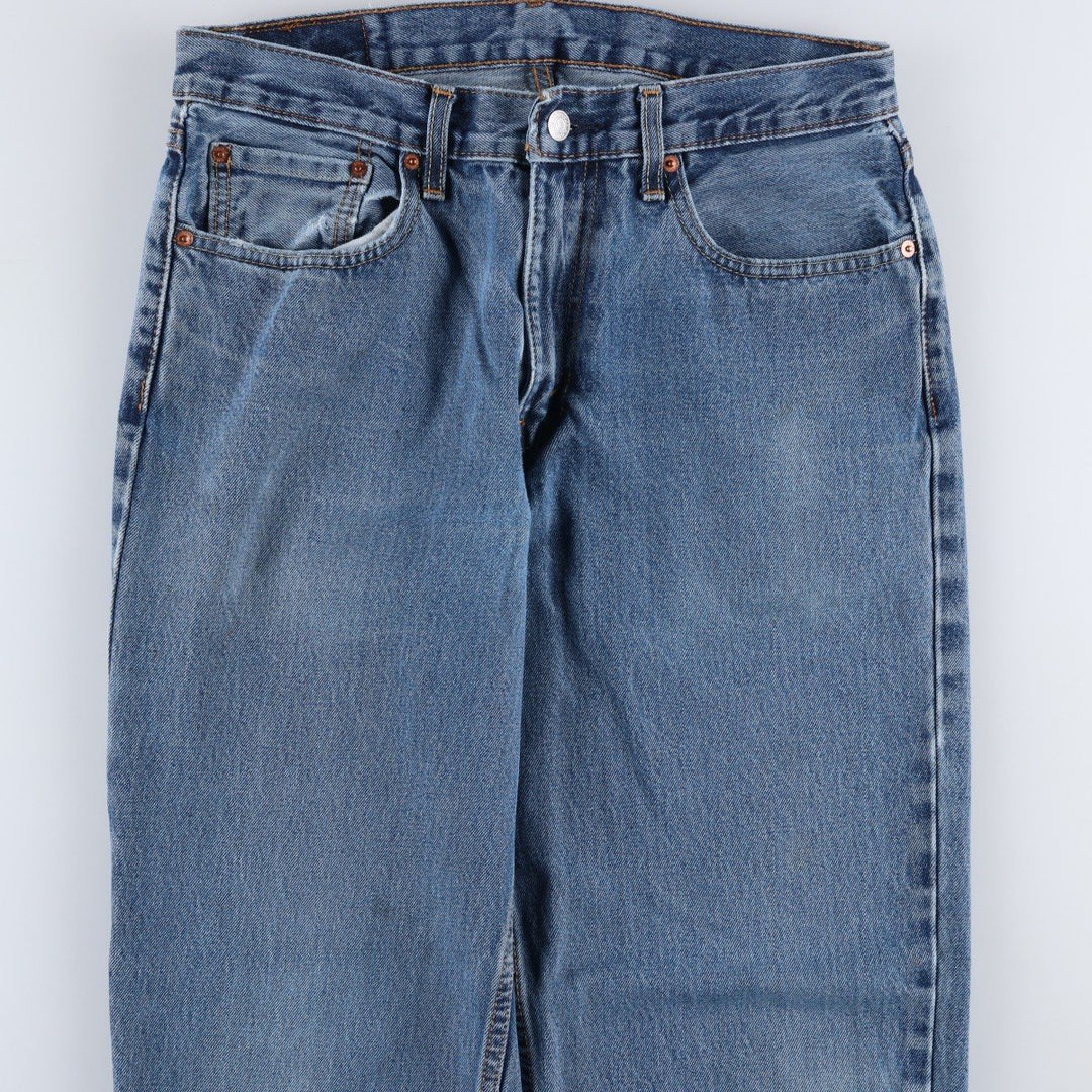 Levi's 550 tapered denim pants for men, equivalent to w32 cotton blue type Vintage Second Hand