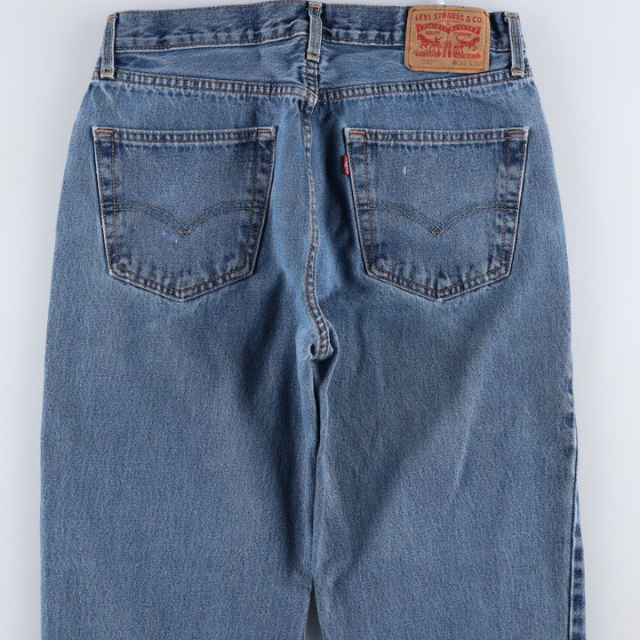Levi's 550 tapered denim pants for men, equivalent to w32 cotton blue type Vintage Second Hand